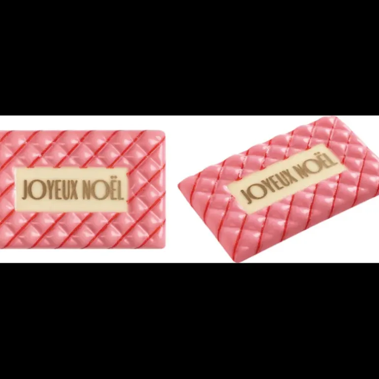 Plaque Chocolat Joyeux Noël Rose (x64) Florensuc