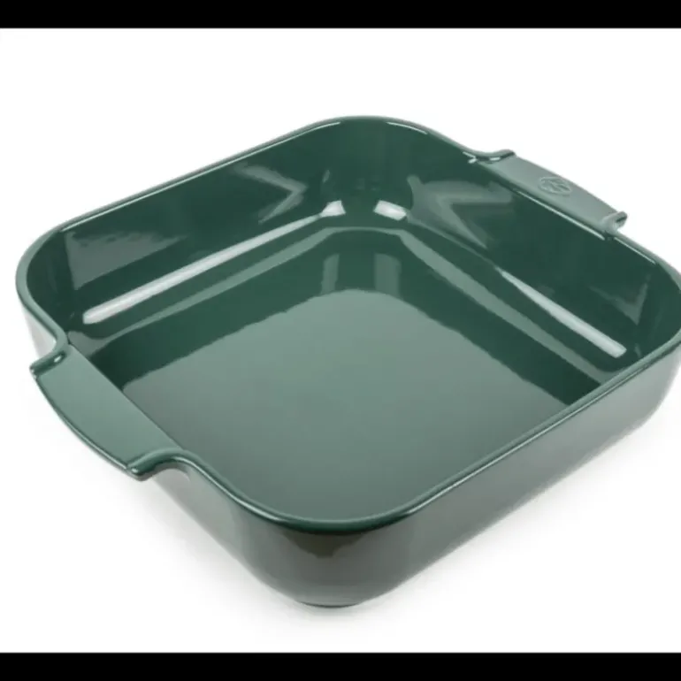 Plat à Four Carré en Céramique Appolia 36 cm Vert Forêt Peugeot
