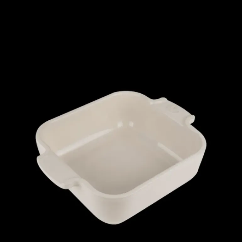 Plat à Four Carré en Céramique Appolia 18 cm Ecru Peugeot
