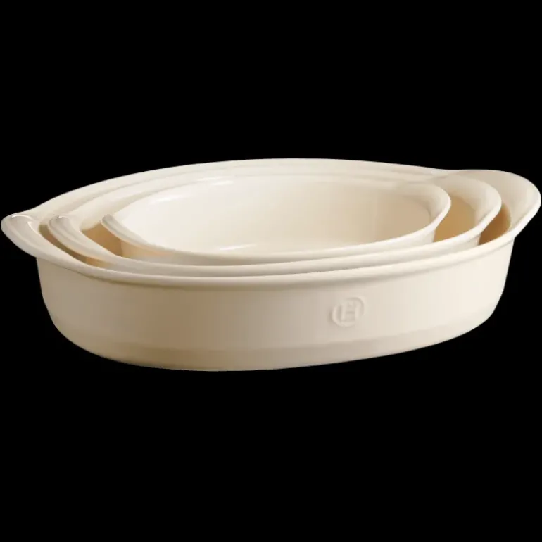 Plat à Four Ovale en Céramique 36,5 x 22,5 cm Argile Emile Henry