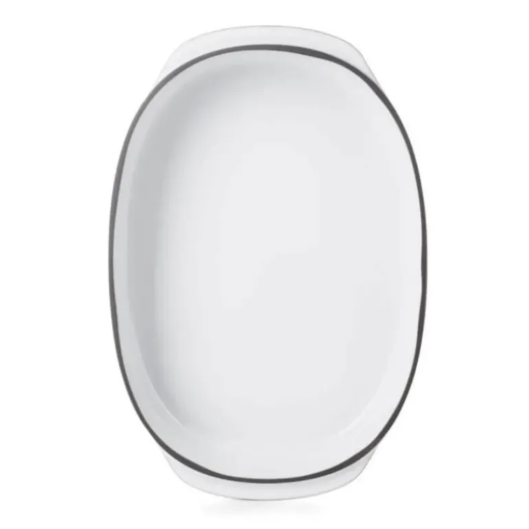 Plat Oblong Blanc Cumulus 26 x 18,5 cm Caractère Culinaire Revol