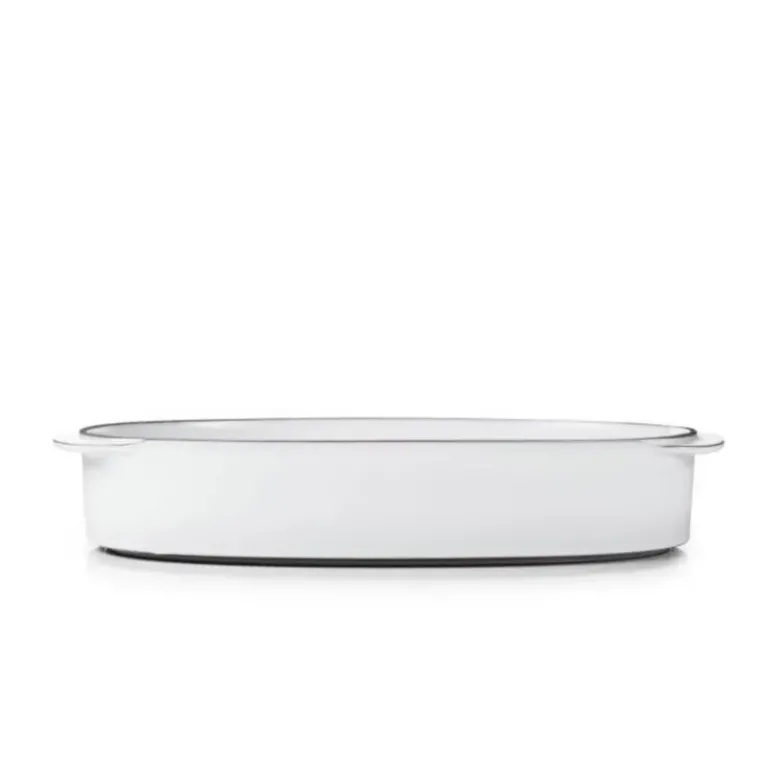 Plat Oblong Blanc Cumulus 26 x 18,5 cm Caractère Culinaire Revol