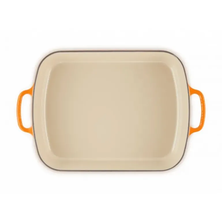 Plat Rectangulaire en Fonte 37 cm Volcanique Le Creuset