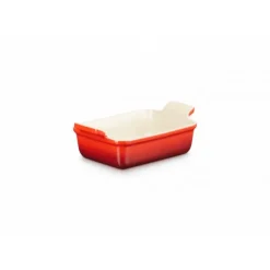 Plat Rectangulaire Héritage en Céramique 19 cm Cerise Le Creuset Tradition
