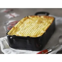 Plat Rectangulaire Noir 19x13 cm Belle Cuisine Revol