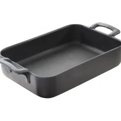 Plat Rectangulaire Noir 30x22 cm Belle Cuisine Revol