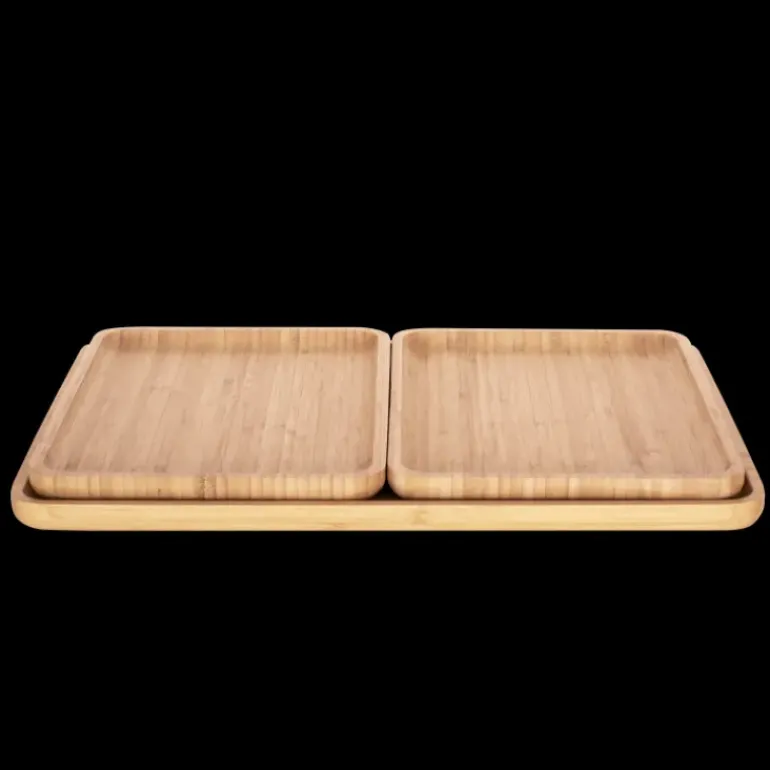 Plateau de Service en Bambou 28 x 20 cm Pebbly