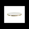 Plateau de Table Ø60 cm Marbre Blanc Cerclage Laiton Cerclé Topalit