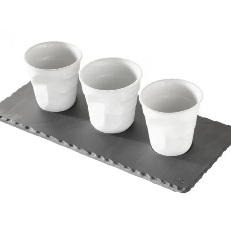 Plateau Rectangulaire 3 encoches Ardoise 25 x 12 cm Basalt Revol