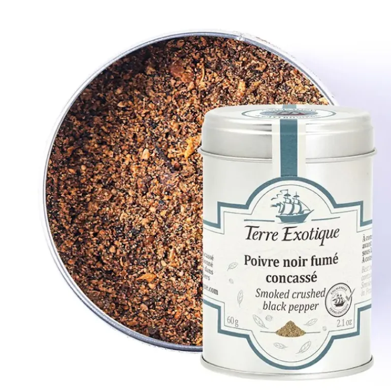Poivre Noir Concassé Fumé 60 g Terre Exotique