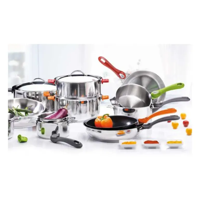 Poêle à Frire tout Inox sans Queue Ø 24 cm Twisty de Buyer