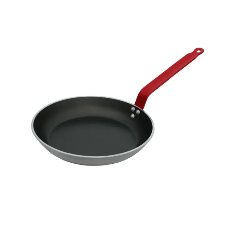 Poêle Antiadhésive ø20 cm HACCP Rouge Choc Resto Induction De Buyer