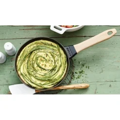 Poêle en Fonte Noir 28 cm Manche Bois Staub