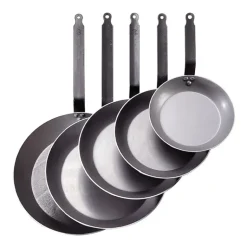 Poêle Lyonnaise Carbone Plus Ø 24 cm De Buyer, Tôle, Queue Feuillard