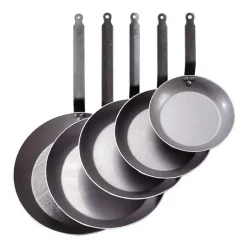 Poêle Lyonnaise Carbone Plus Ø 32 cm De Buyer, Tôle, Queue Feuillard