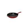 Poêle-gril en Fonte rond 25 cm Rouge Chasseur