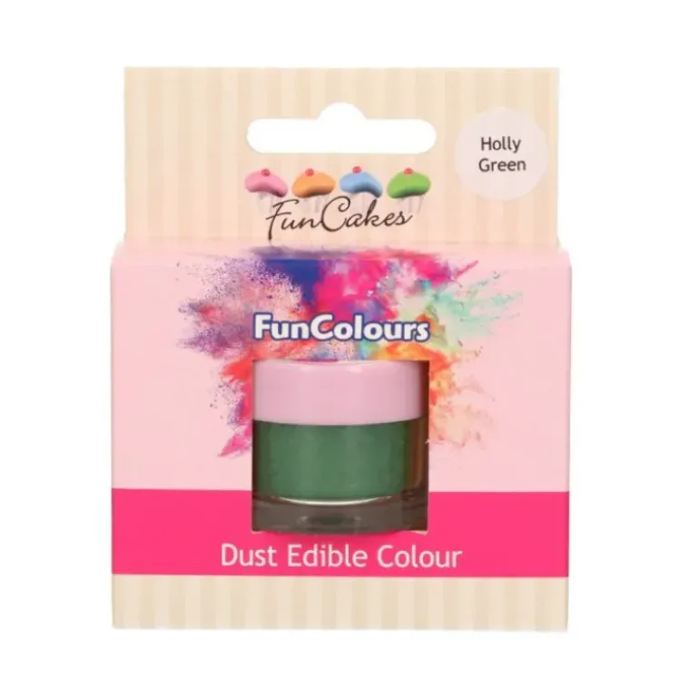 Poudre comestible Vert houx 1,2 g FunCakes