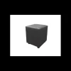 Pouf Carré en Tissu Gris Lisbonne 2imahl