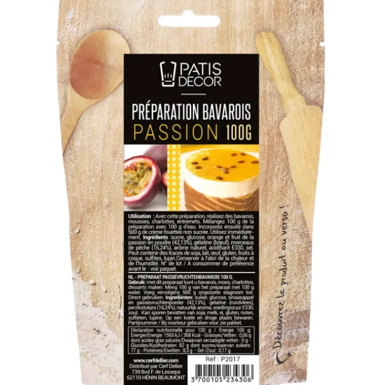 Préparation Bavarois Gel Passion 100 g Patisdécor