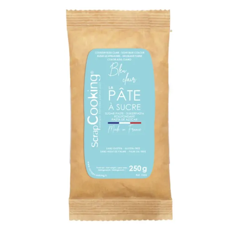 Pâte à Sucre Bleu Clair 250 g ScrapCooking