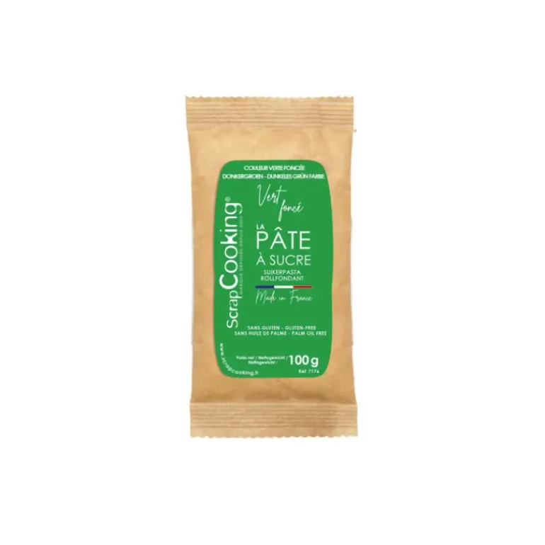 Pâte à Sucre Vert Foncé 100 g Scrapcooking