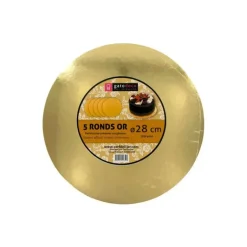 Ronds Dorés Ø 27,4 cm (x5) Gatodéco