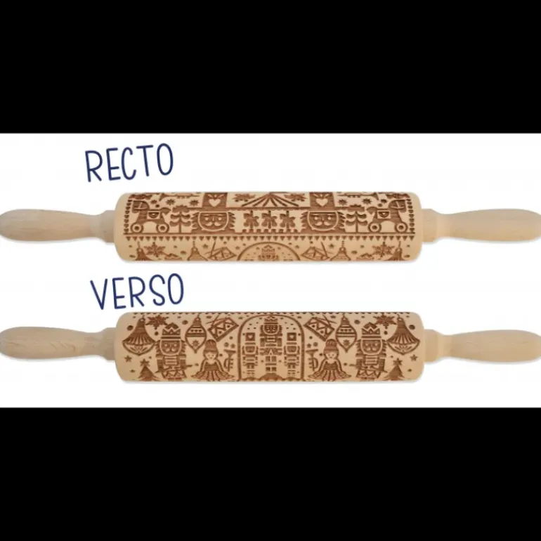 Rouleau à Pâtisserie Motif Casse Noisette 39 cm Scrapcooking