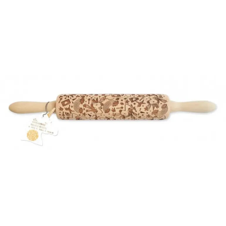 Rouleau à Pâtisserie Motifs Licornes et Arc-en-ciel 39 cm