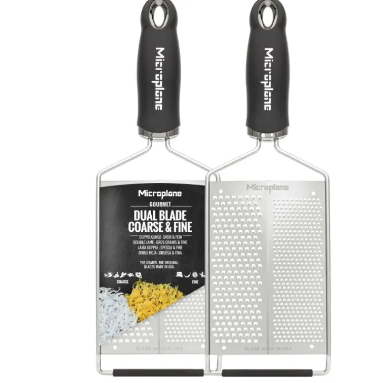 Râpe Double Lame Fine et Gros Grains Gourmet Microplane