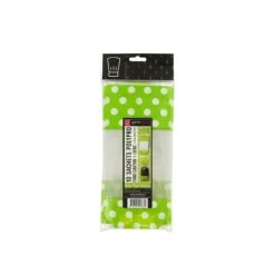 Sachet Bonbon 12 x 26 cm Anis à Pois Blancs Patisdécor (x10)