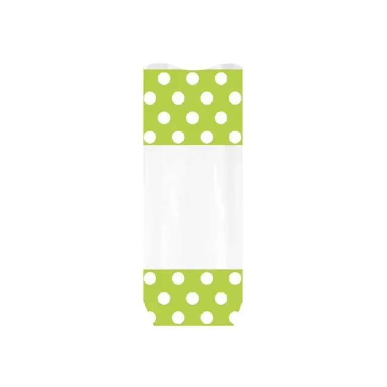 Sachet Bonbon 10 x 22 cm Anis à Pois Blancs Patisdécor (x10)
