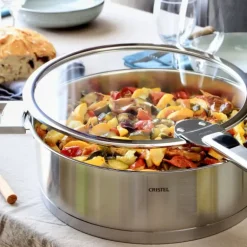 Sauteuse Ø 24 cm Strate Amovible Inox Cristel