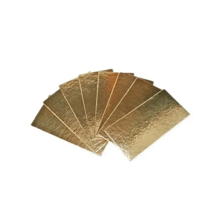 Semelles à Bûches Dorées 34 x 10 cm (x5) Gatodéco