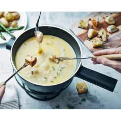 Service à Fondue en Céramique Ø 22 cm Ardoise Emile Henry
