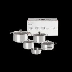 Set 5 Pièces Cocottes Inox Signature Le Creuset