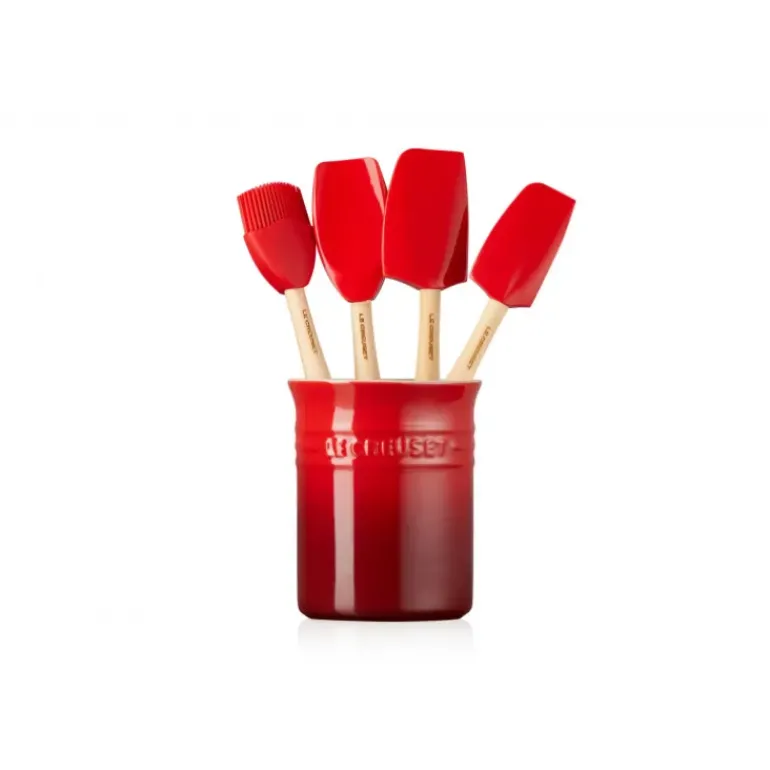 Set Pot 1,1 L avec 4 Ustensiles Cerise Création Le Creuset