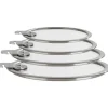 Série de Couvercles Plats en Verre Trempé 14 à 20 cm Strate Amovible Cristel