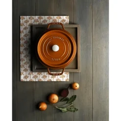 STAUB Cocotte Fonte Ronde 28 cm Cannelle Majolique 6,7 L