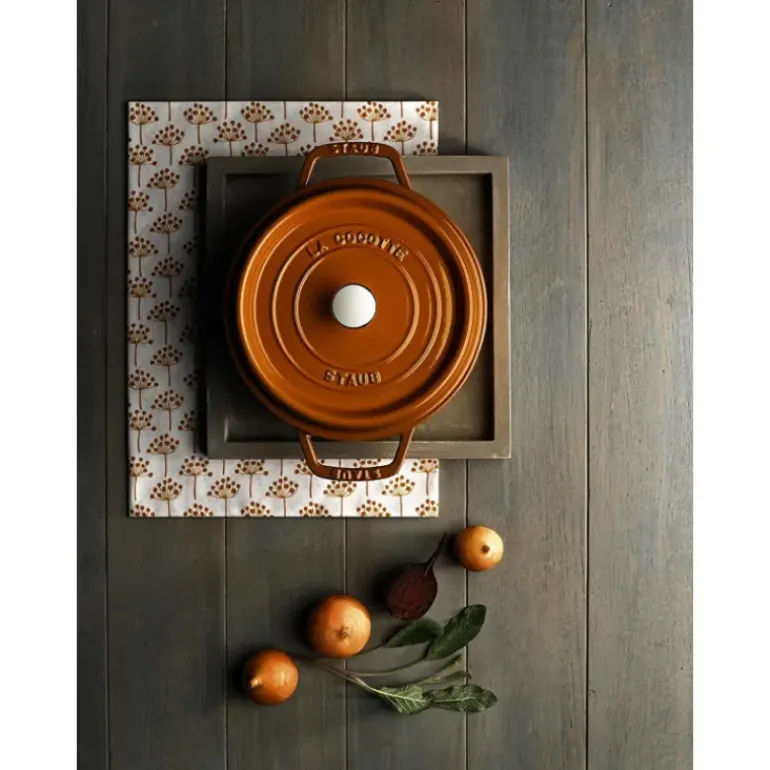 STAUB Cocotte Fonte Ronde 28 cm Cannelle Majolique 6,7 L