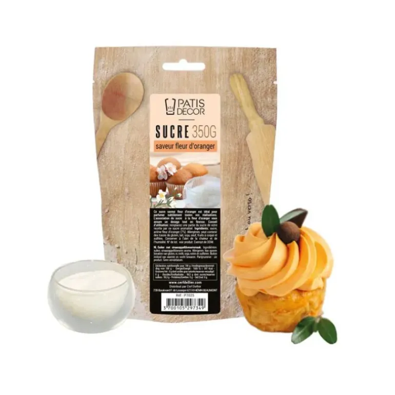 Sucre Aromatisé Fleur d'Oranger 350 g Patisdécor