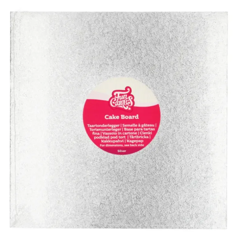 Support Gâteau Carré Ø25 cm Argenté