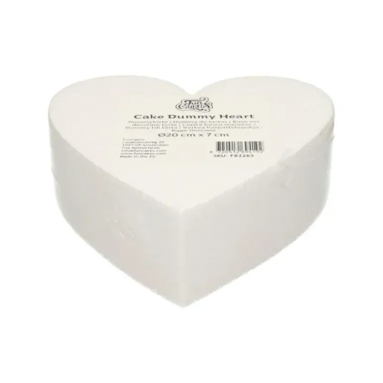 Support Polystyrène Cœur Ø 20 cm H 7 cm Funcakes