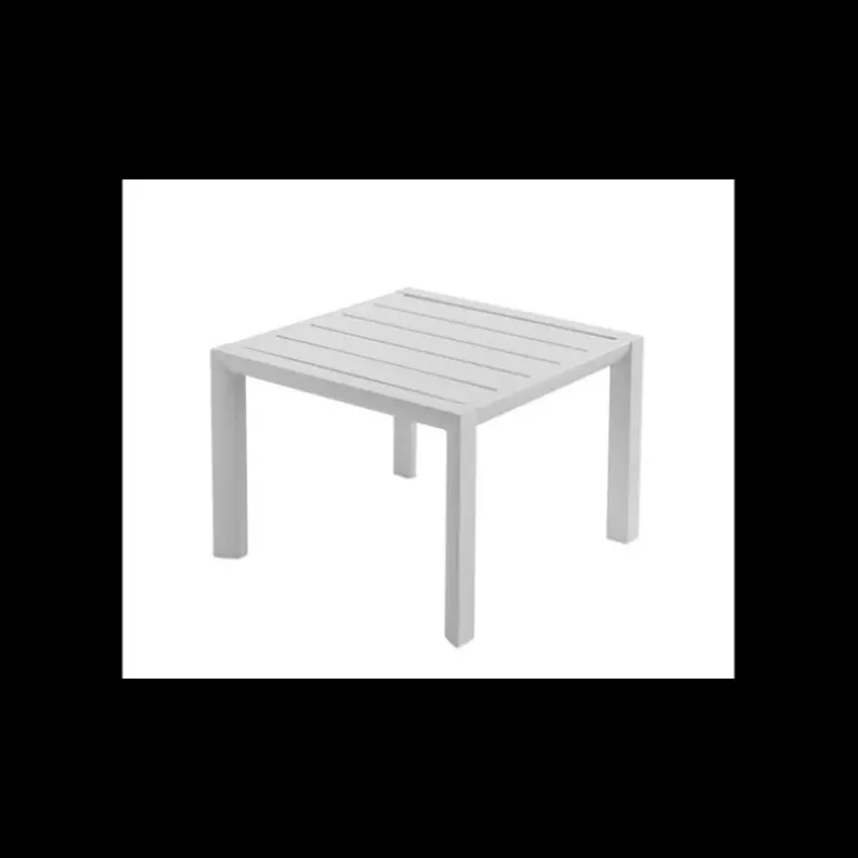 Table Basse Carrée 50 x 50 cm Blanc Glacier Sunset Grosfillex