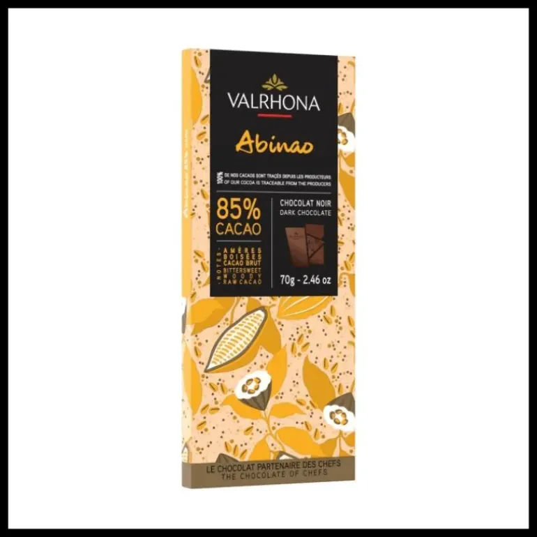 Tablette de Chocolat Noir Abinao 85% 70 g Valrhona