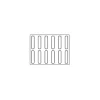 Tapis Silicone Micro-perforé Éclair 12,5 x 2,5 cm x H 0,5 cm (x12) Pavoni