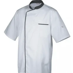 Veste de Cuisine Mixte Blanche/Parement Gris ENERGY T.4 Robur