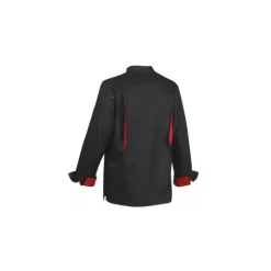 Veste de Cuisine Mixte Noire/Rouge BOKO T.0 Robur
