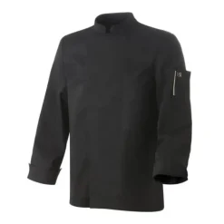 Veste de Cuisine Mixte Noire Parement NERO T.2 Robur manches longues