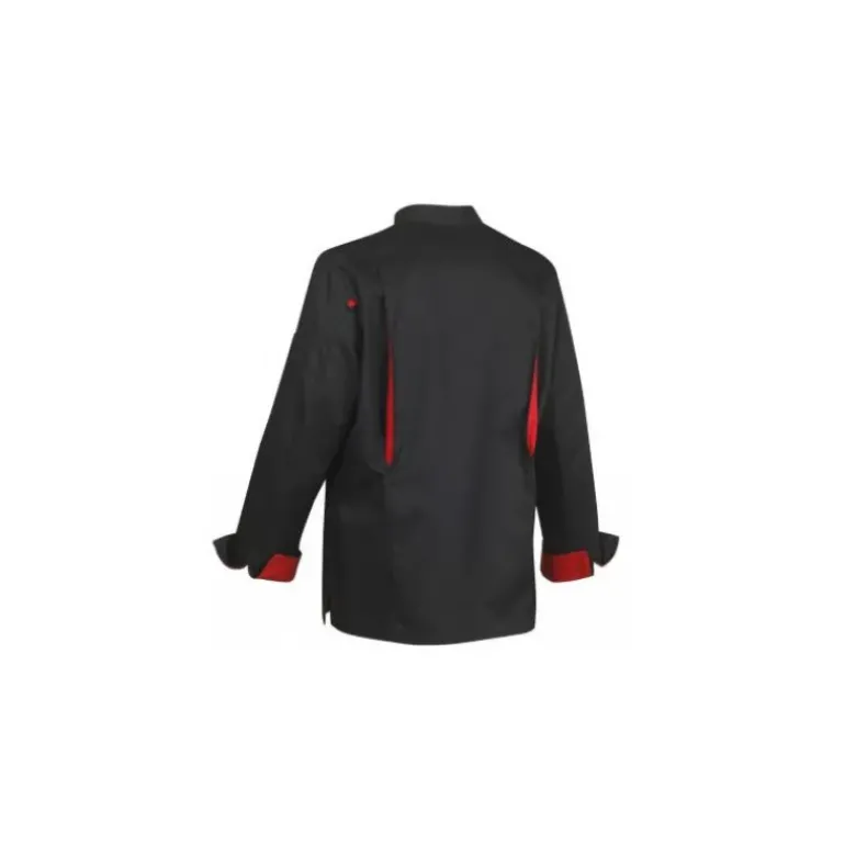 Veste de Cuisine Mixte Noire/Rouge BOKO T.1 Robur