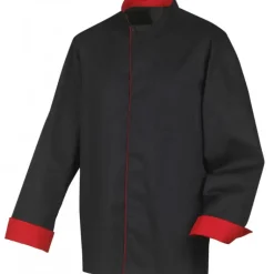 Veste de Cuisine Mixte Noire/Rouge BOKO T.5 Robur
